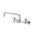 Product Image of Classics 2 Handle Wall Mount Kitchen Faucet w/ Metal Handles and 12" Swing Spout (Chrome), G0042630