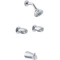 Product Image of Classics 2 Handle Sliding Sleeve Escutcheon Tub & Shower Fitting w/ Threaded Diverter Spout (Chrome), G0048720