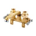 Product Image of Classics 2 Handle Laundry Faucet w/ Metal Lever Handles, Threaded Legs, IPS/Sweat Connections, and Threaded Spout (Rough Brass), G0049540