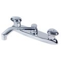 Product Image of Hardwater 2 Handle Kitchen Faucet Deck Plate Mounted w/ 10" D-Tube Spout (Chrome), G0052000