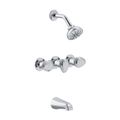 Product Image of Hardwater 3 Handle Threaded Escutcheon Tub & Shower Fitting w/ Sweat Connections & Slip Spout (Chrome), G005851081