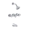 Product Image of Hardwater 3 Handle Threaded Escutcheon Tub & Shower Fitting w/ Sweat Connections & Slip Spout (Chrome), G005851081