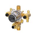 Product Image of Treysta Tub & Shower Valve w/ Diverter - Vertical Inputs w/ Stops - Crimp Pex (Rough Brass), G00GS554S