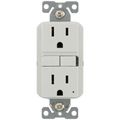 Product Image of Self-Test GFCI Duplex Receptacle, 15A, Slim, 5-15R, Back & Side Wire - 125V (White)