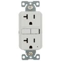 Product Image of Self-Test GFCI Duplex Receptacle, 20A, Slim, 5-15R, Back & Side Wire - 125V (White)
