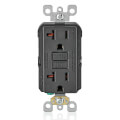 Product Image of SmartlockPro Heavy-Duty Self-Test GFCI Duplex Receptacle w/ Wall Plate, 20A, NEMA 5-20R - Black (125V)