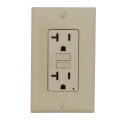 Product Image of Self-test SmartlockPro Slim GFCI Duplex Receptacle , 20A - Ivory (125V)