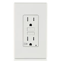 Product Image of SmartlockPro Tamper-Resistant Self-Test GFCI Receptacle w/ Wall Plate, 2P, 15A, NEMA 5-15R - White (125V)