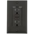 Product Image of 15A SmartlockPro GFCI Receptacle/Outlet, Tamper-Resistant (125V) - Brown
