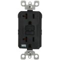 Product Image of SmartlockPro Slim Tamper/Weather Resistant Self-Test GFCI Receptacle, NEMA 5-20R - Black (125V)