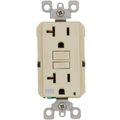 Product Image of 20A GFCI Weather-Resistant Outlet, Self Test, with LED Indicator Light - Ivory
