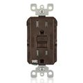 Product Image of 15A GFCI Weather-Resistant Outlet, Self Test, Tamper-Resistant w/ LED Indicator Light - Brown