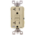 Product Image of Self-test SmartlockPro Slim Tamper/Weather Resistant GFCI Receptacle, 20A, NEMA 5-20R - Ivory (125V)