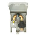 Product Image of PVC Gas Plug with 1/2" Rear NPT Inlet x 3/8" Quick Disconnect Outlet, 2 PSI (Grey)