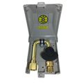 Product Image of PVC Gas Plug with 1/2" Bottom NPT Inlet x 3/8" Quick Disconnect Outlet (Grey)
