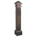 Product Image of 35" Gard-N-Post Bollard Kit w/ Pagoda-Style Light Fixture (Bronze)