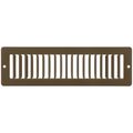 Product Image of 10" x 2" (Wall Opening Size) Toe-Space Grille (Brown)