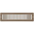 Product Image of 12" x 2" (Wall Opening Size) Toe-Space Grille (Brown)