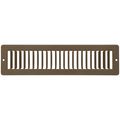 Product Image of 12" x 2" (Wall Opening Size) Toe-Space Grille (Brown)