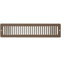 Product Image of 14" x 2" (Wall Opening Size) Toe-Space Grille (Brown)