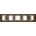 Product Image of 14" x 2" (Wall Opening Size) Toe-Space Grille (Brown)
