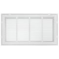 Product Image of 20" x 10" (Wall Opening Size) Sidewall/Ceiling Return Air Filter Grille w/ 1/3" Fin Spacing (White)