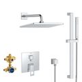 Product Image of Eurocube 2-Handle Pressure Balance Rainshower Bundle 1.75 GPM (Chrome)