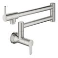 Product Image of Zedra 2-Handle Wall Mount Pot Filler (Supersteel)