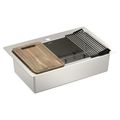 Product Image of 1800 Series 33" X 22" Stainless Steel 18 Gauge Single Bowl Dual Mount Sink, GS181012BUX