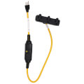 Product Image of Automatic Reset GFCI Device w/ Molded-On NEMA Plug & Triple-Tap Connector, 3' Cord 15A, 120V