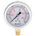 Product Image of 2.5" Stainless Steel Liquid Filled Gauge, Bottom Mount, w/ Brass Internals (0-15 PSI)