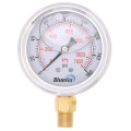 Product Image of 2.5" Stainless Steel Liquid Filled Gauge, Bottom Mount, w/ Brass Internals (0-160 PSI)