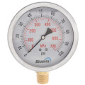 Product Image of 4" Stainless Steel Dual Scale Liquid Filled Gauge, Bottom Mount (0-100 PSI)