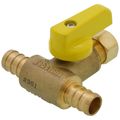 Product Image of 3/8" OD Compression x 1/2" F1807 PEX Run Pro-Pal T-Valve Full Port Forged DZR Brass Ball Valve w/ Integrated Tee Fitting, Adjustable Packing Gland & Reversible Handle (LF)