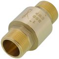 Product Image of 1" G-Thread Forged DZR Brass In-Line Spring Loaded Check Valve Body (Lead Free)