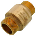 Product Image of 1-1/2" G-Thread Forged DZR Brass In-Line Spring Loaded Check Valve Body (Lead Free)