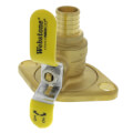 Product Image of 1" PEX Crimp Isolator Ball Valve w/ Detachable Rotating Flange, Lead Free