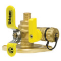 Product Image of 1" PEX Crimp Full Port Forged Brass Uni-Flange Isolator Flange w/ MF Drain & Rotating Flange (Lead Free)