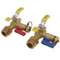 Product Image of 3/4" PEX Crimp Isolator E-X-P E2 Tankless Water Heater Service Valve Kit w/ No PRV Port (Lead Free)