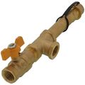 Product Image of 1/2" Gas Sediment Trap Full Port Gas Ball Valve w/ 3" Tee Fitting & Cap