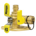Product Image of 1" Expansion PEX Full Port Forged Brass Uni-Flange Isolator Flange w/ MF Drain & Rotating Flange (Lead Free)
