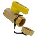 Product Image of 1-1/4" FIP x 3/4" Hose Pro-Pal Add-A-Drain Full Port DZR Brass Ball Valve w/ Cap