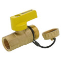 Product Image of 1/2" FIP x 3/4" Hose Pro-Pal Add-A-Drain Full Port DZR Brass Ball Valve w/ Cap