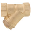 Product Image of 1-1/2" FIP Forged DZR Brass Y-Strainer (20 MESH) w/ 1/2" Plugged NPT Port