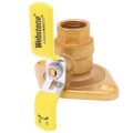 Product Image of 3/4" Threaded High Velocity Full Port Forged Brass Uni-Flange Isolator Flange w/ Rotating Flange