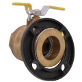 Product Image of 2" Press Full Port Forged Brass Uni-Flange Isolator Flange w/ Detachable Rotating Flange & Drain