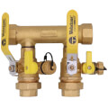 1-1/4" FIP x 1" Hydro-Core Double Ball Drain Valve Kit w/ (2) 3/4" IPS Union Connections