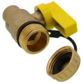 Product Image of 1-1/2" Sweat x 3/4" Hose Pro-Pal Add-A-Drain Full Port DZR Brass Ball Valve w/ Cap