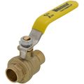 Product Image of 1/2" Sweat Full Port Brass Ball Valve w/ Stainless Steel Lever (Lead Free)