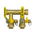 Product Image of 1-1/4" Sweat Run x 1" Hydro-Core Double Ball Drain Manifold w/ (2) 3/4" Sweat Union Connections